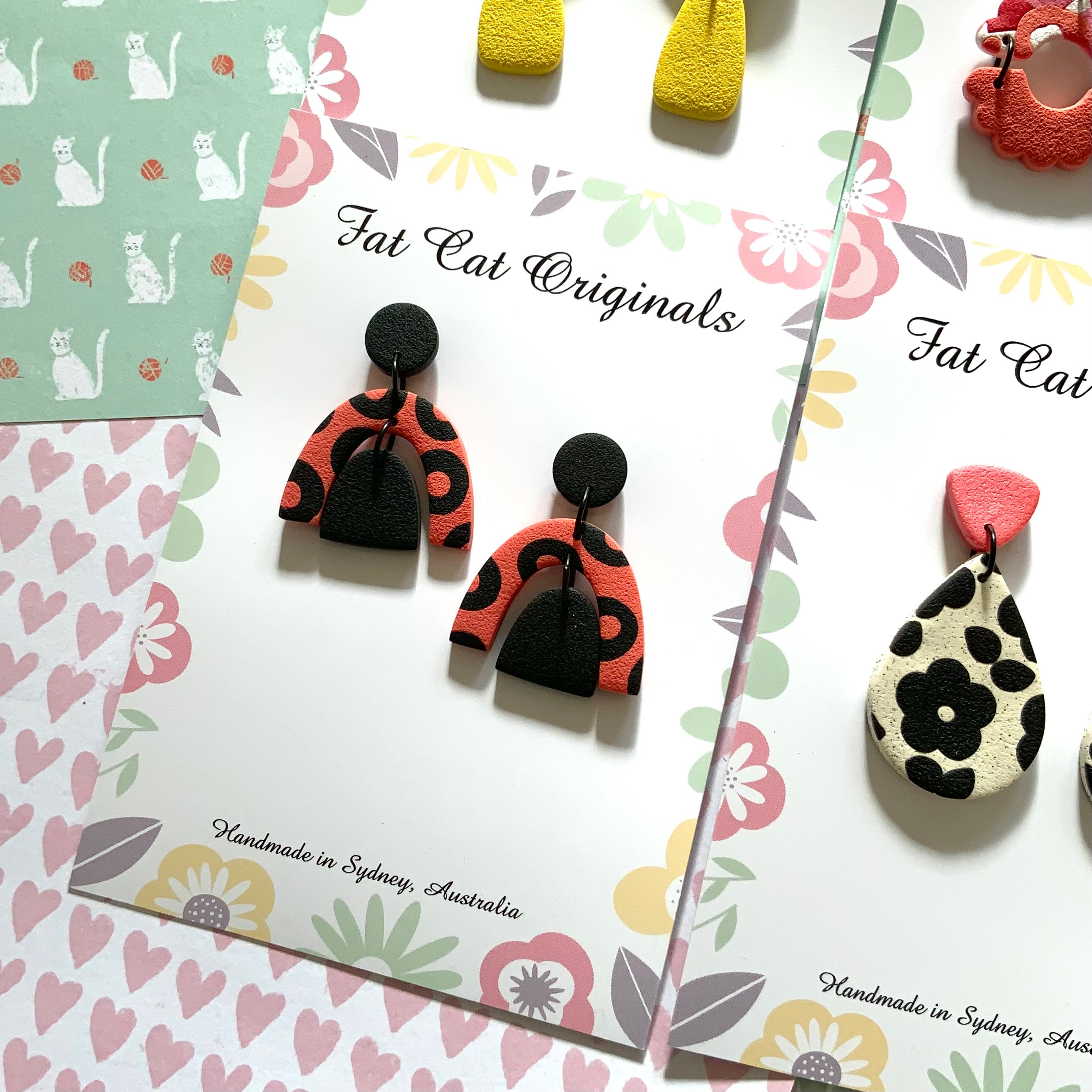 FAT CAT EARRING EDIT 1 | Curated Statement Bundle of 4