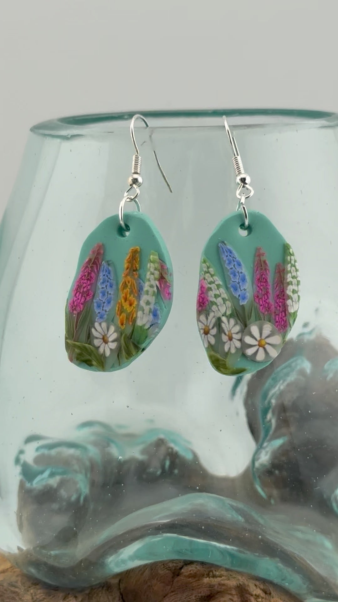 Handmade Spring Wildflower Polymer Clay Earrings