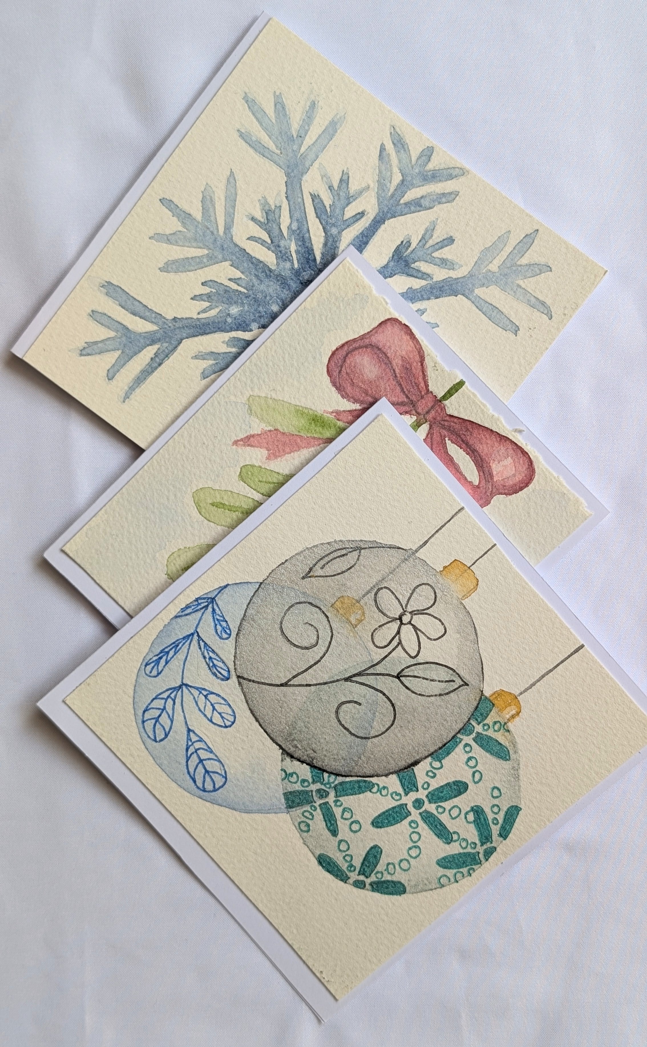 Classic Hand Painted Watercolour Christmas Greeting Cards