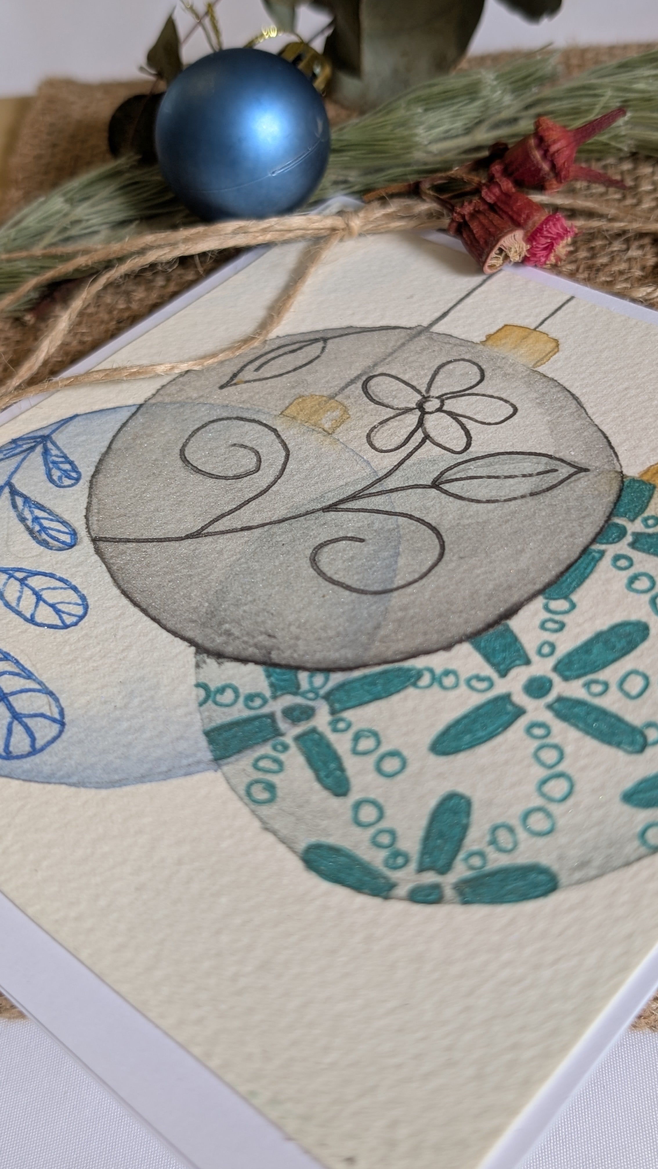 Classic Hand Painted Watercolour Christmas Greeting Cards