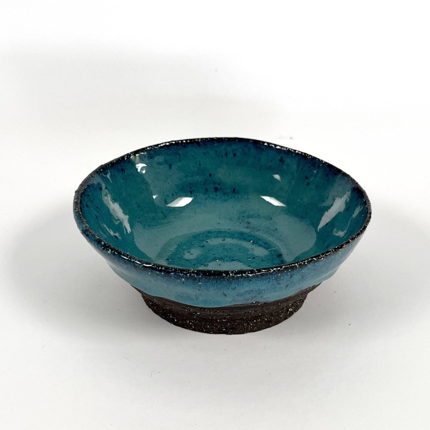 'Terra' wheel thrown bowl with ocean glaze