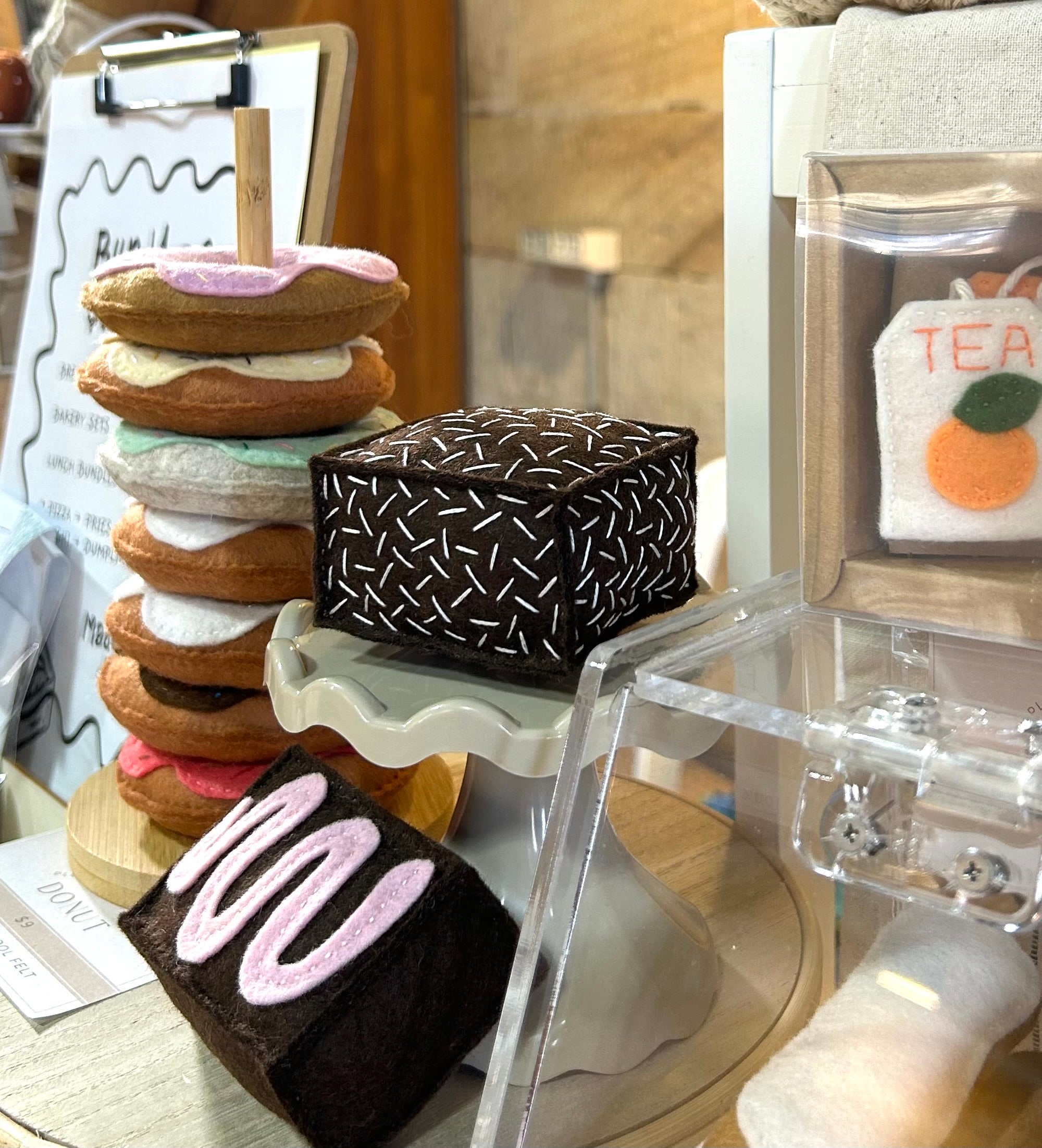 Lamington felt play food treat