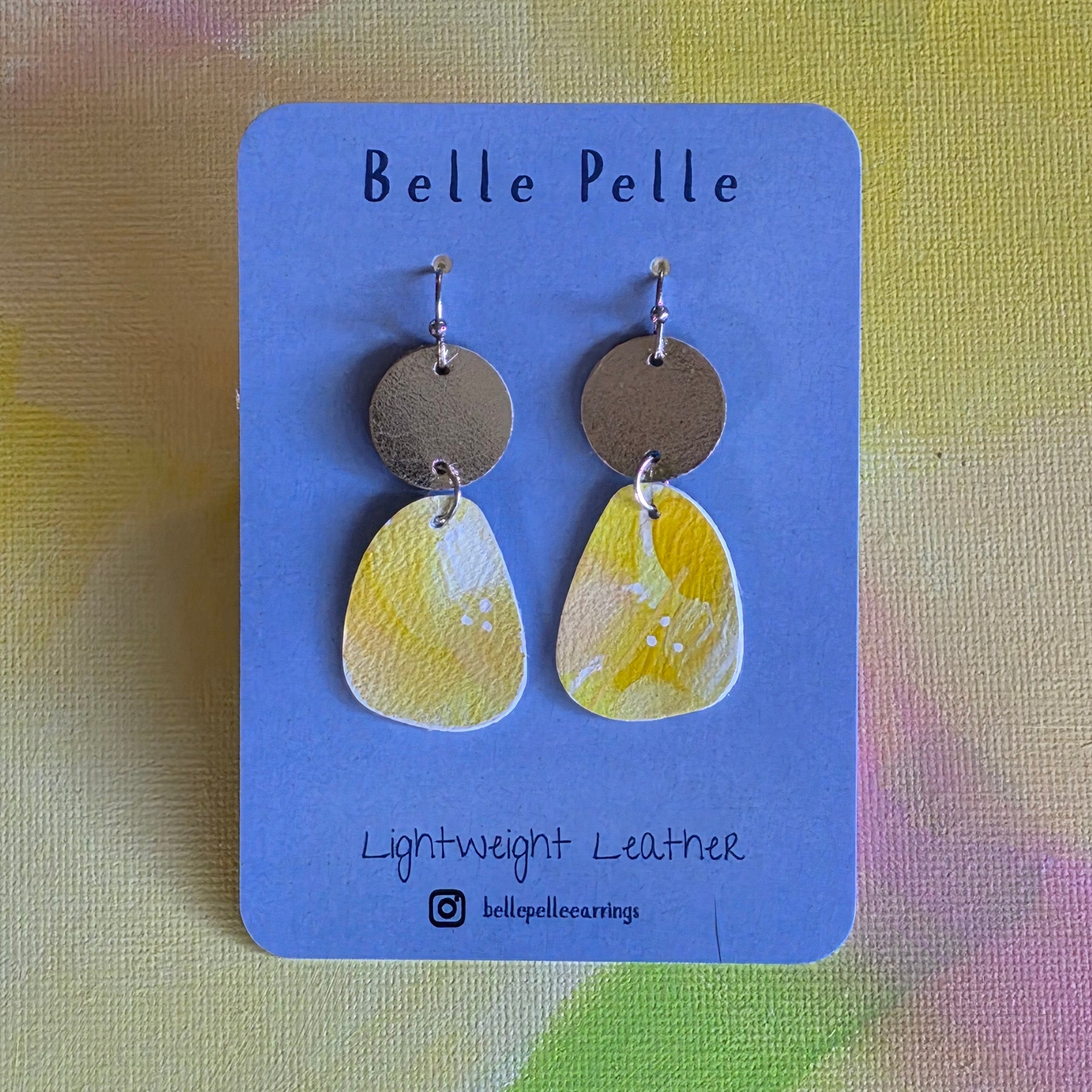 Piccola Musa Leather Earrings – Citrus Blossom