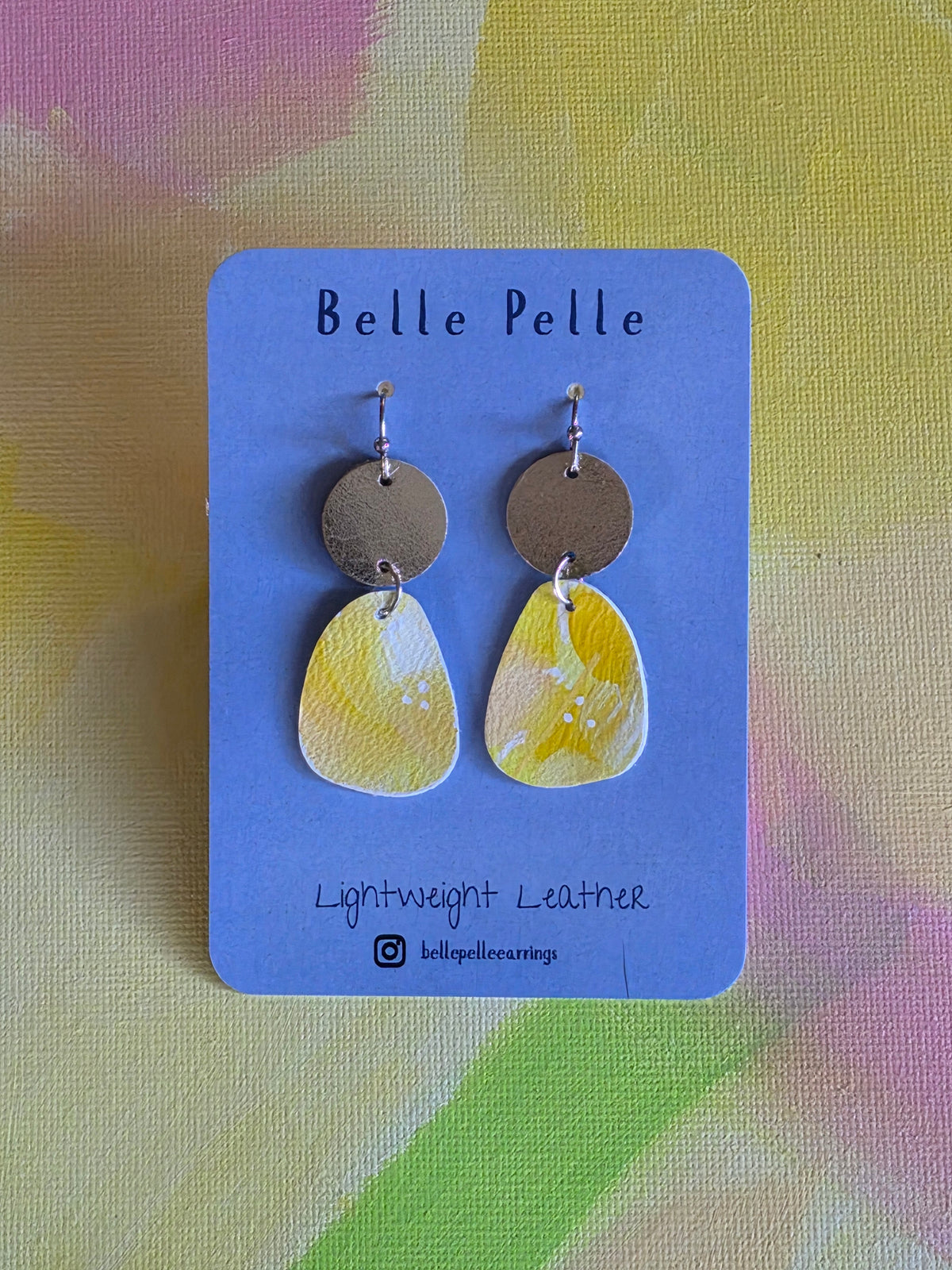 Piccola Musa Leather Earrings – Citrus Blossom