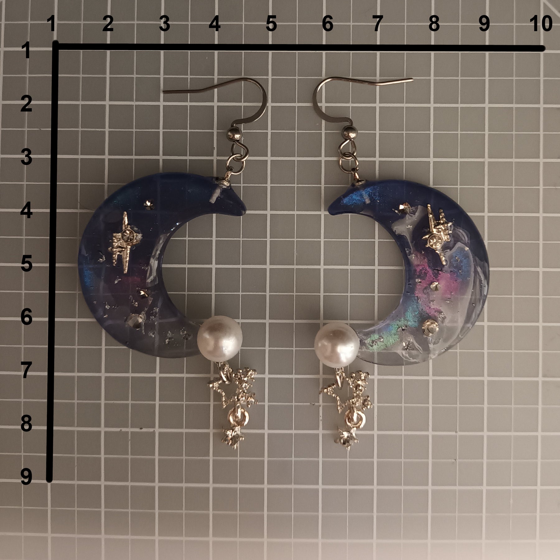 Cosmic Cresent Moon Earrings