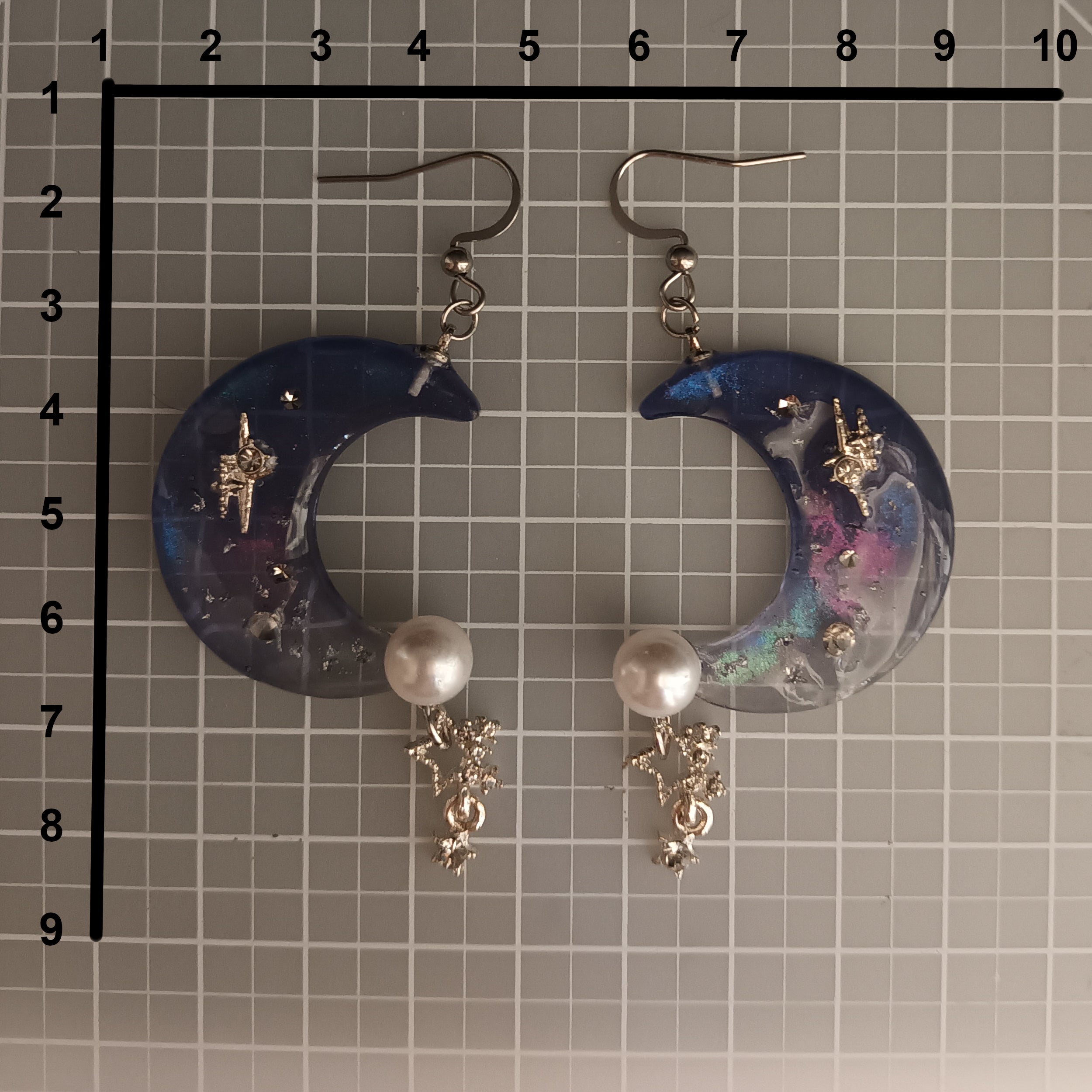 Cosmic Cresent Moon Earrings