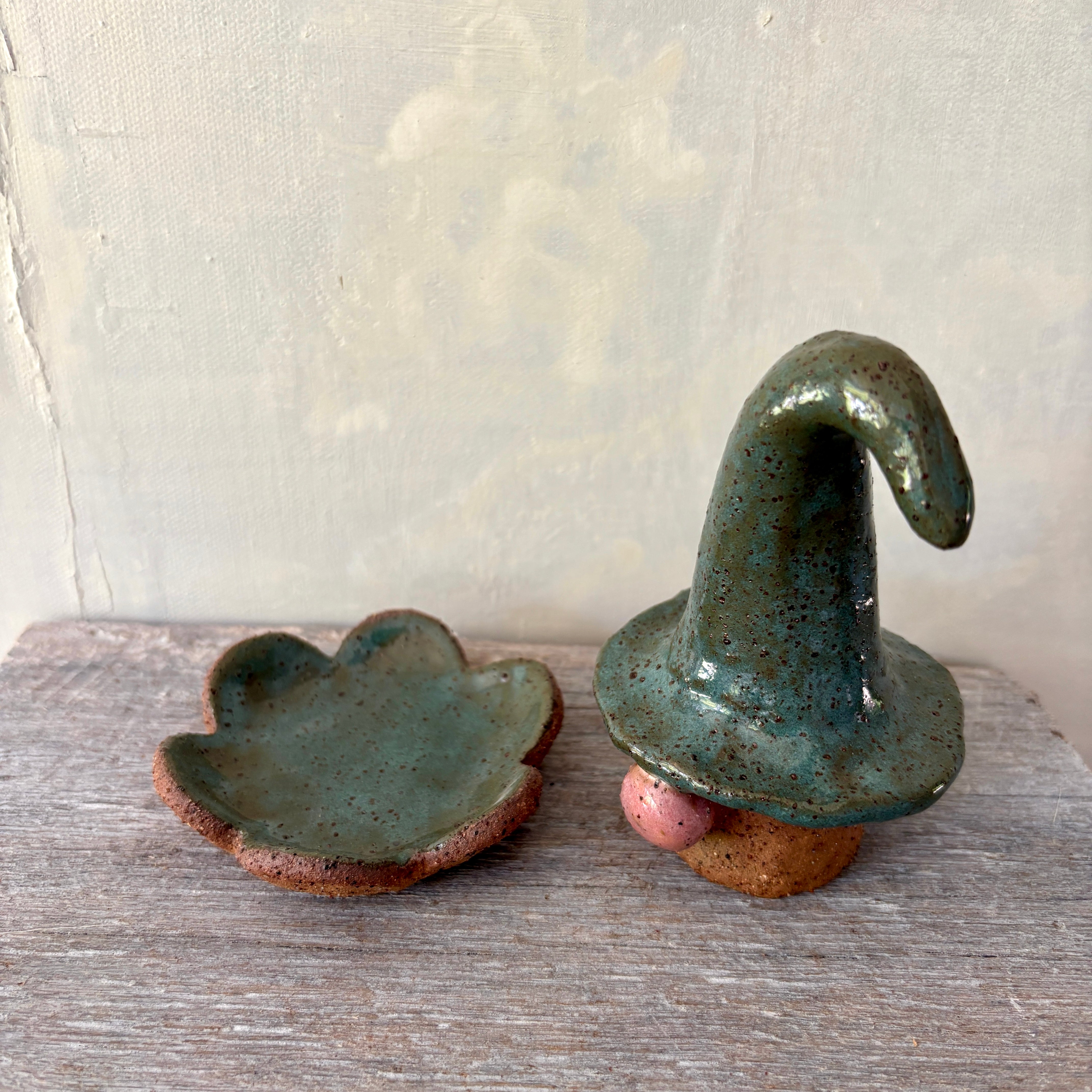 Nordic Gnome and Flower Tealight Candle Holder Set - Rustic & Teal