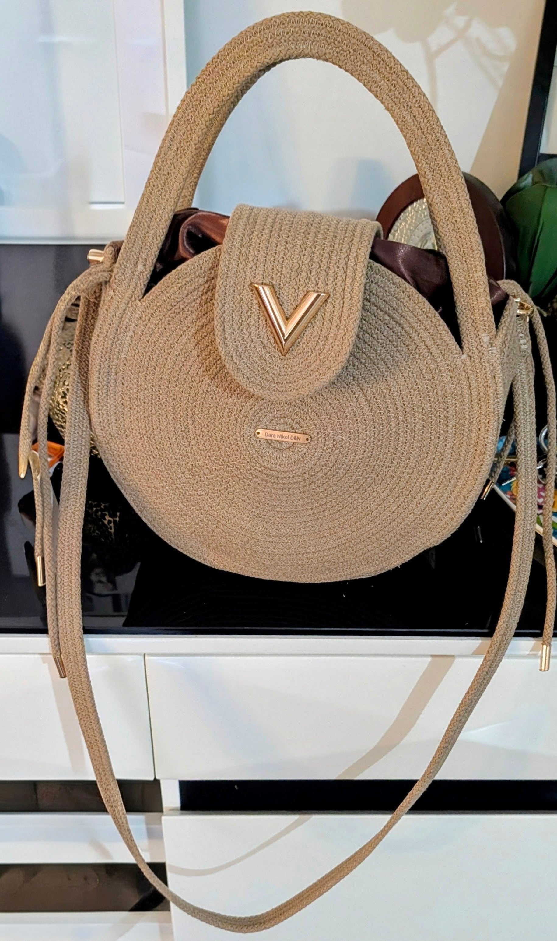 Victoria Medium Handmade Round Cotton Cord Handbag