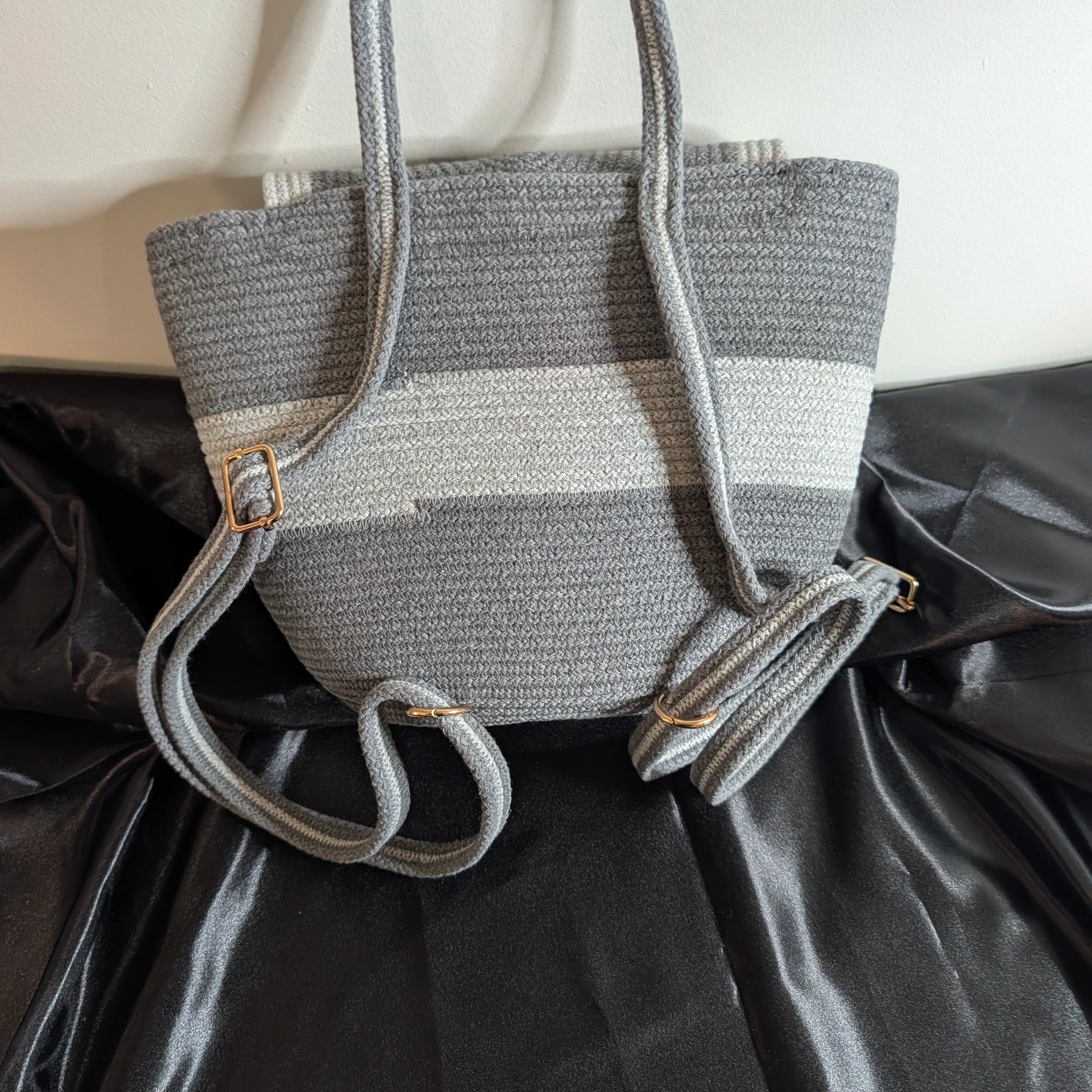 Velvet Medium Handmade Cotton Cord Shoulder Bag