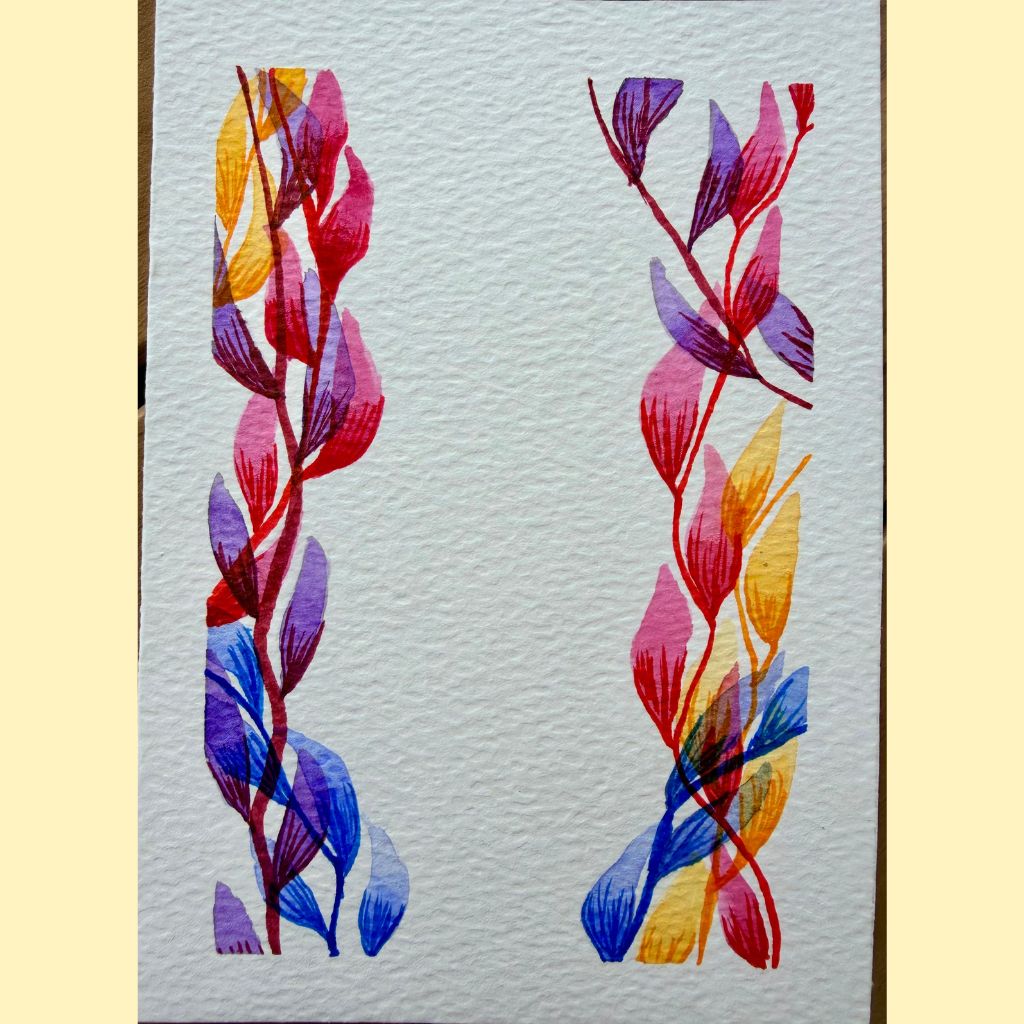 Hand Painted Leafy Greeting Card | Customisable