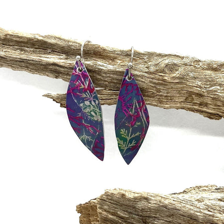 Anodised aluminium earrings - Botanic Burst Collection