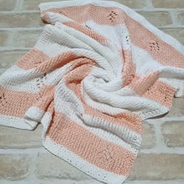 Loom Knitted, Baby Blanket, 2 Colours, Organic Cotton  E025