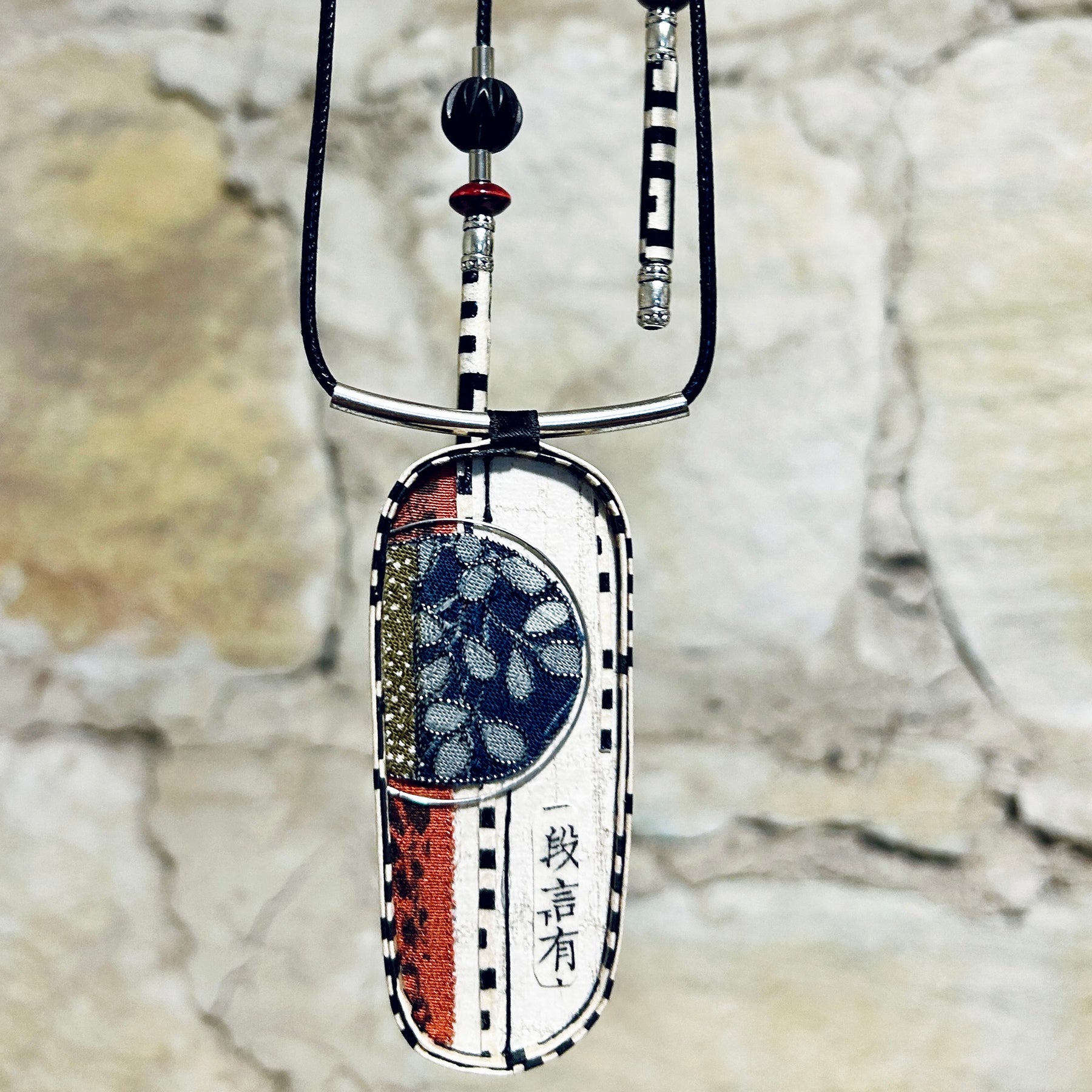 Pendant Necklace - Double Sided Japanese Inspired - APE-43