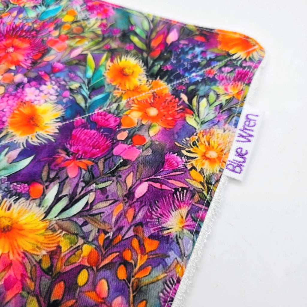 Australian Native wildflower Design Wash Cloth Gift Sets