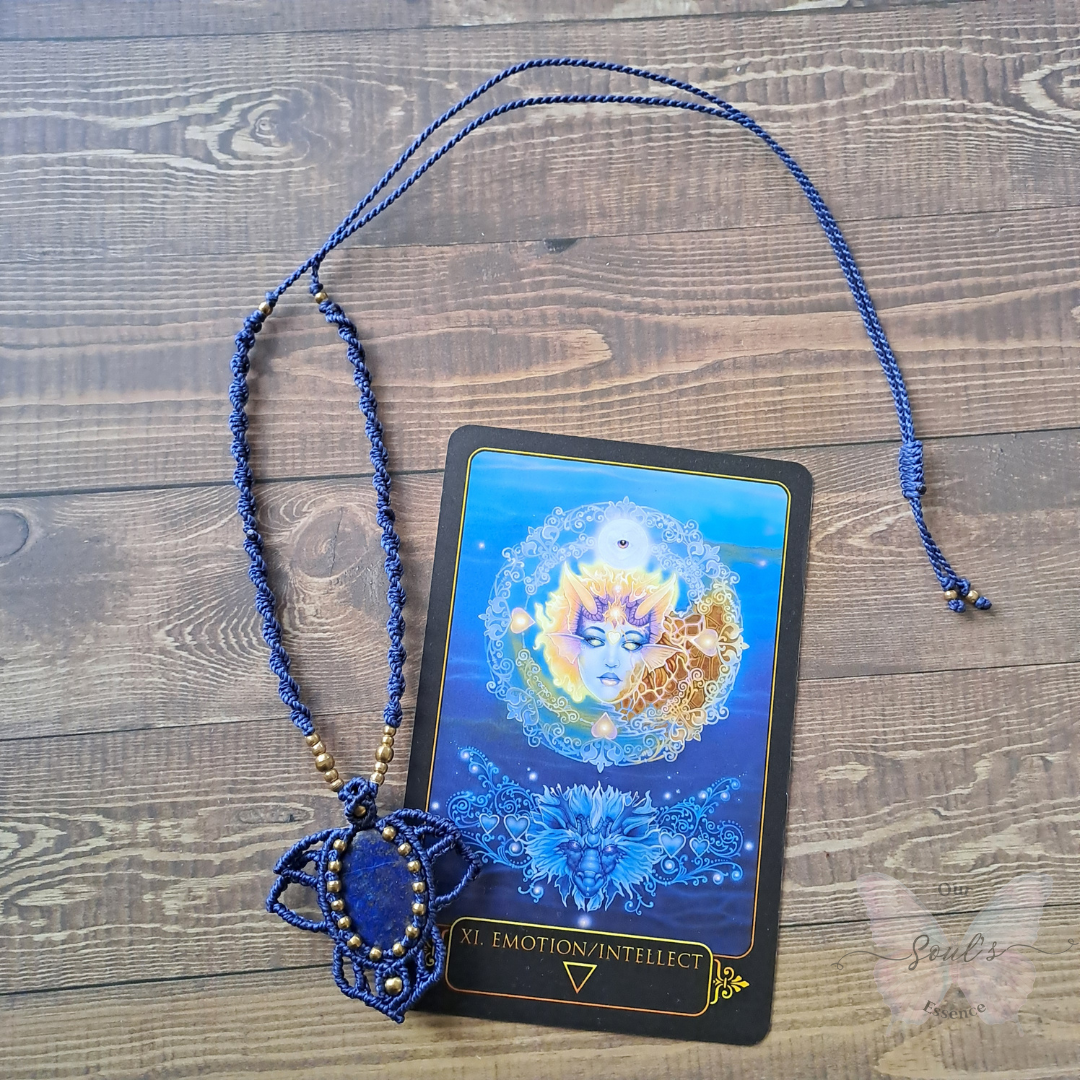 Lapis Lazuli Micro Macramé Necklace