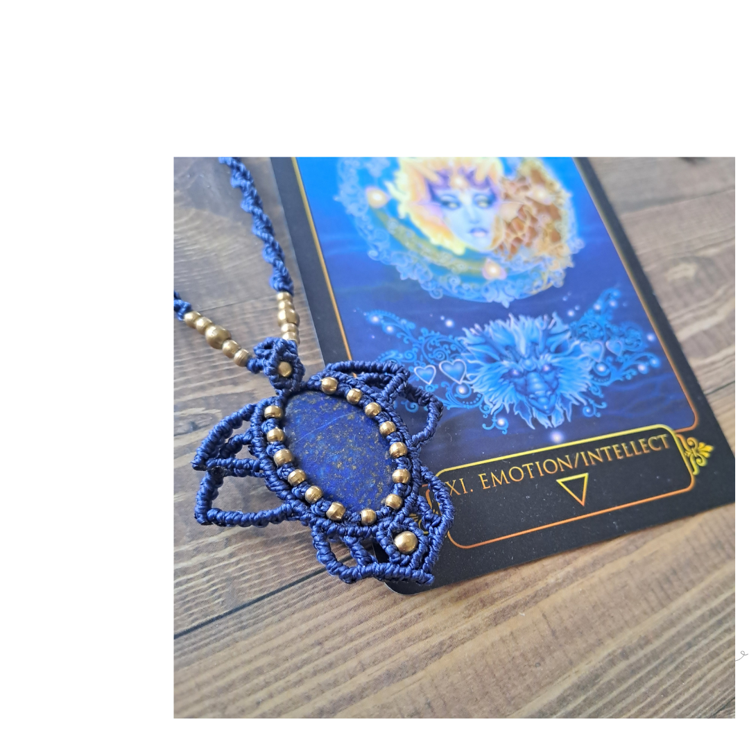 Lapis Lazuli Micro Macramé Necklace