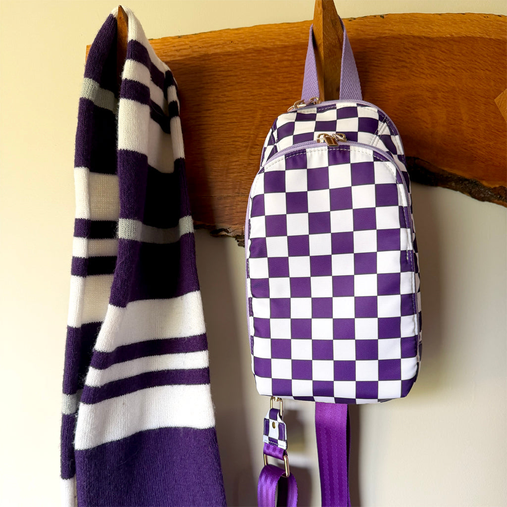 Handmade shell sling bag | Wide adjustable strap | Fits everything