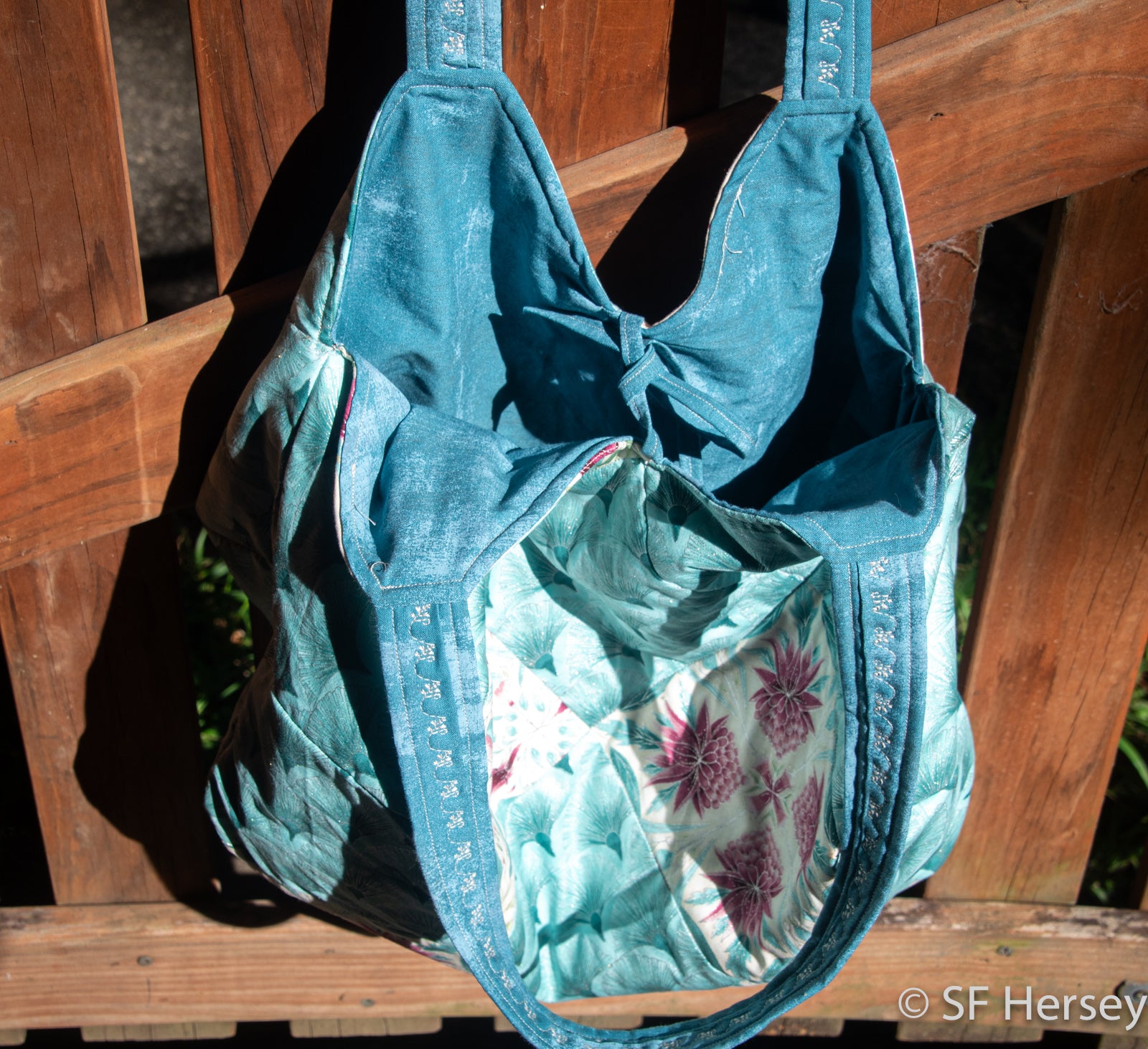 Melba Aussie Flowers Handbag or Yarn Bag