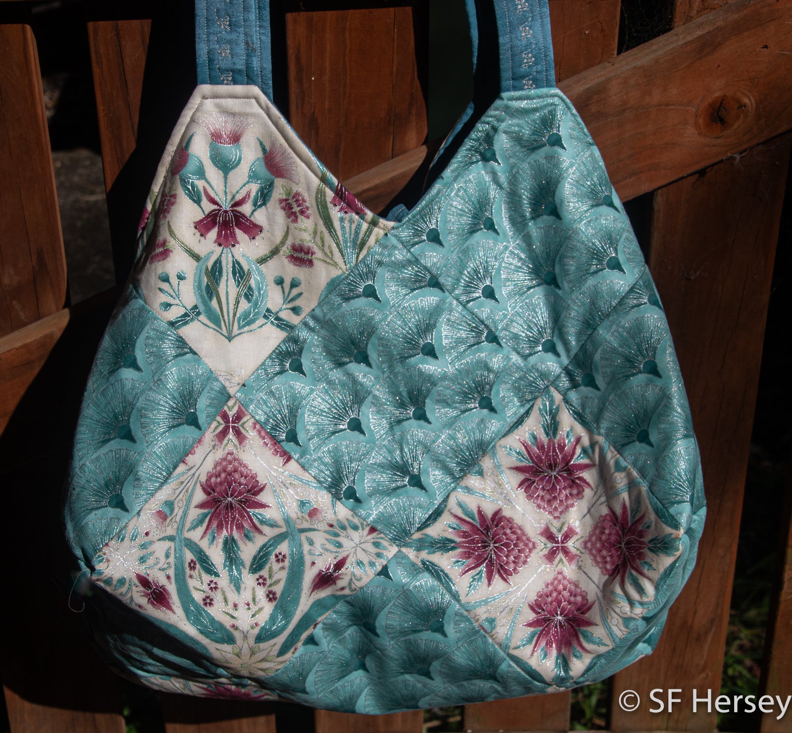 Melba Aussie Flowers Handbag or Yarn Bag