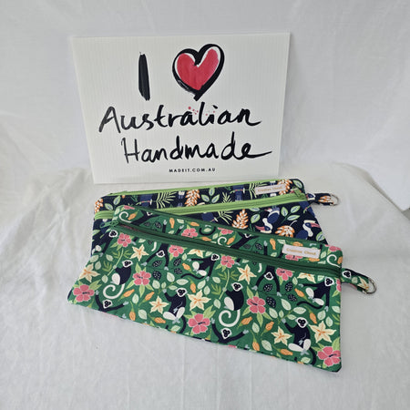 Handmade | Jungle Themed | Double Zippered | Pencil Case