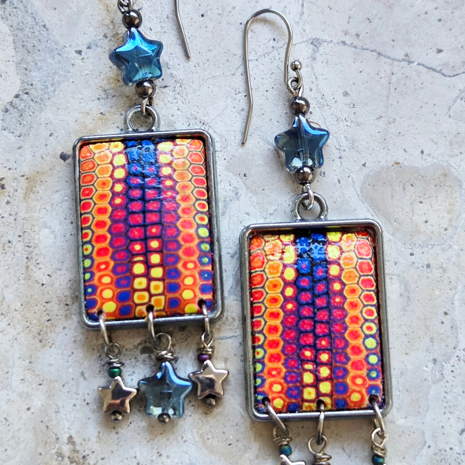 Cane Mosaic Earrings