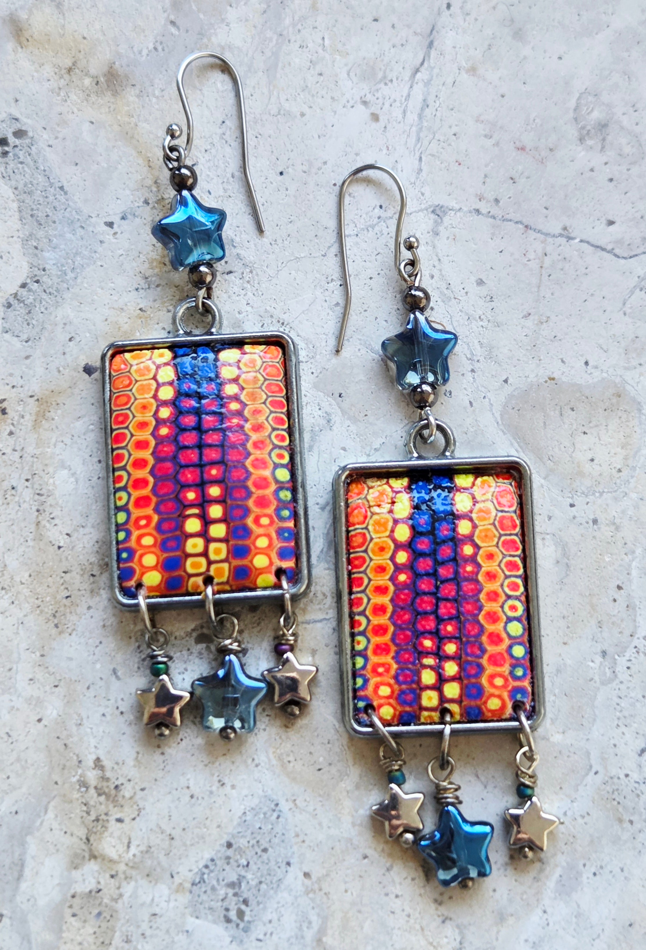 Cane Mosaic Earrings