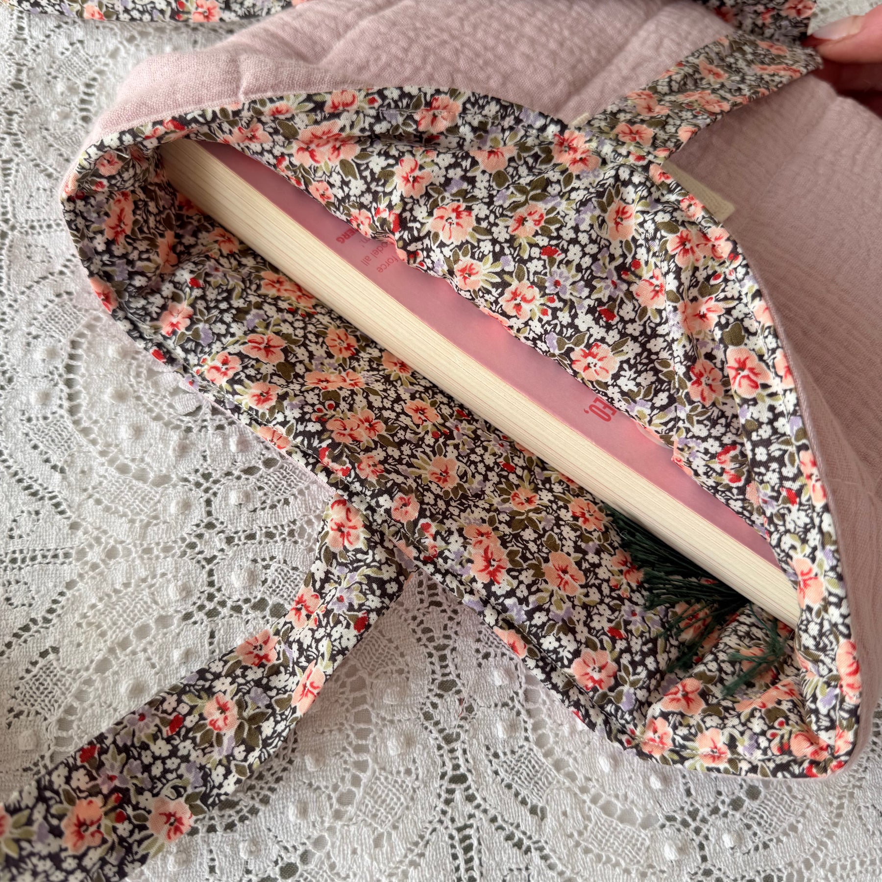 Handmade Book Sleeve - Pink