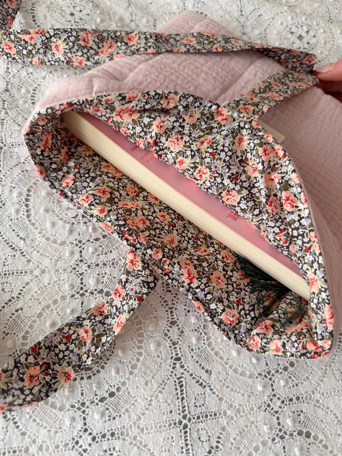 Handmade Book Sleeve - Pink