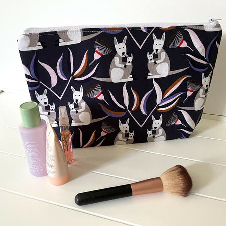 Navy kangaroos toiletries bag