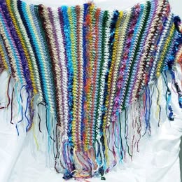 Boho inspired Handcrafted loom knitted Scarves  E038
