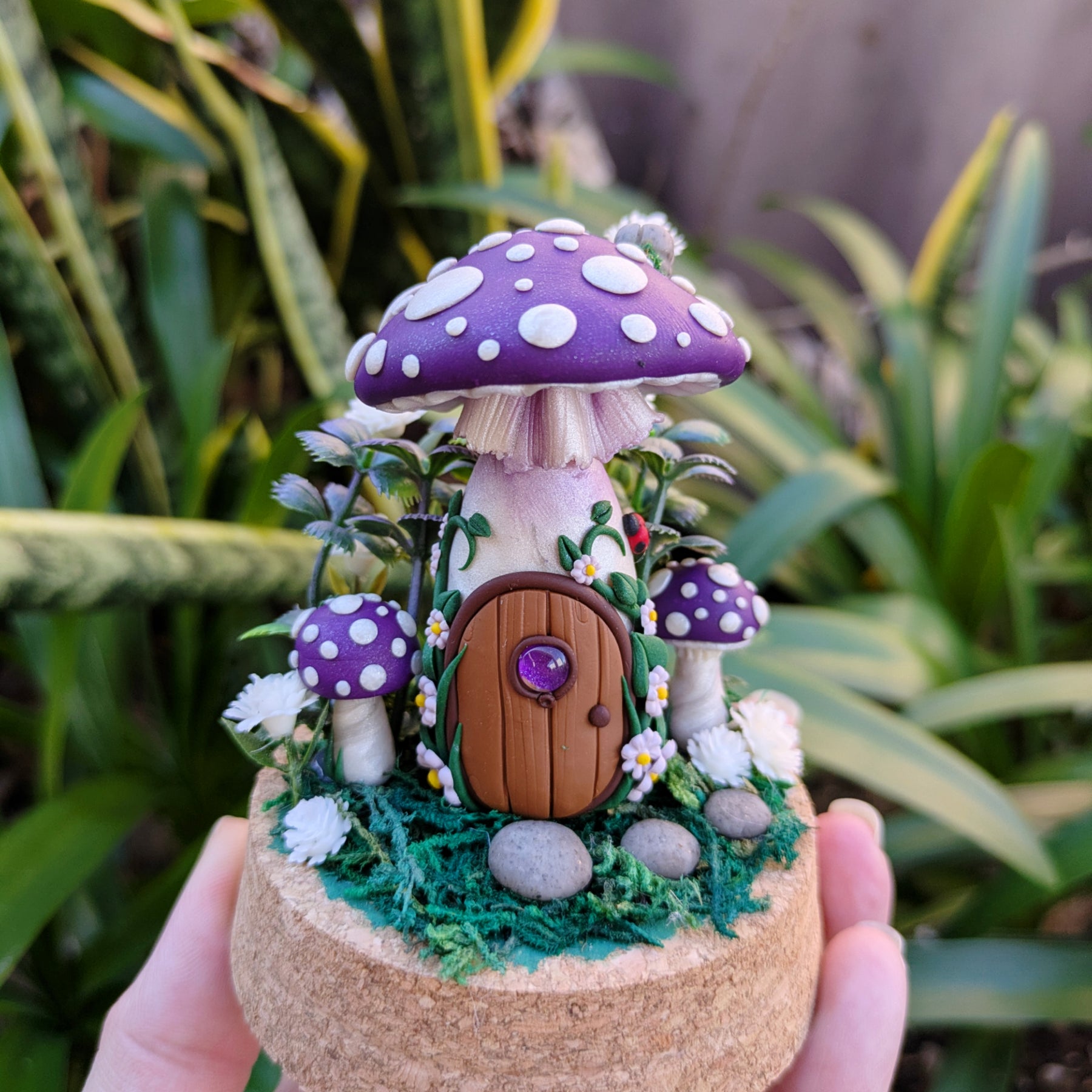 Enchanted Purple Fairy Mushroom House