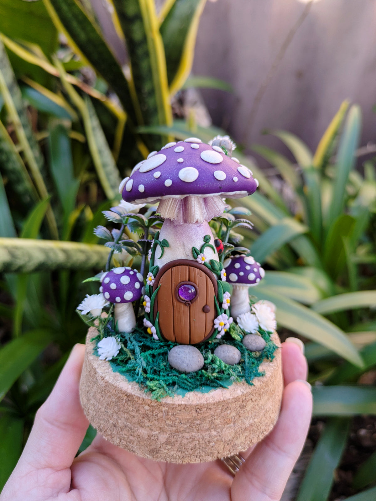 Enchanted Purple Fairy Mushroom House