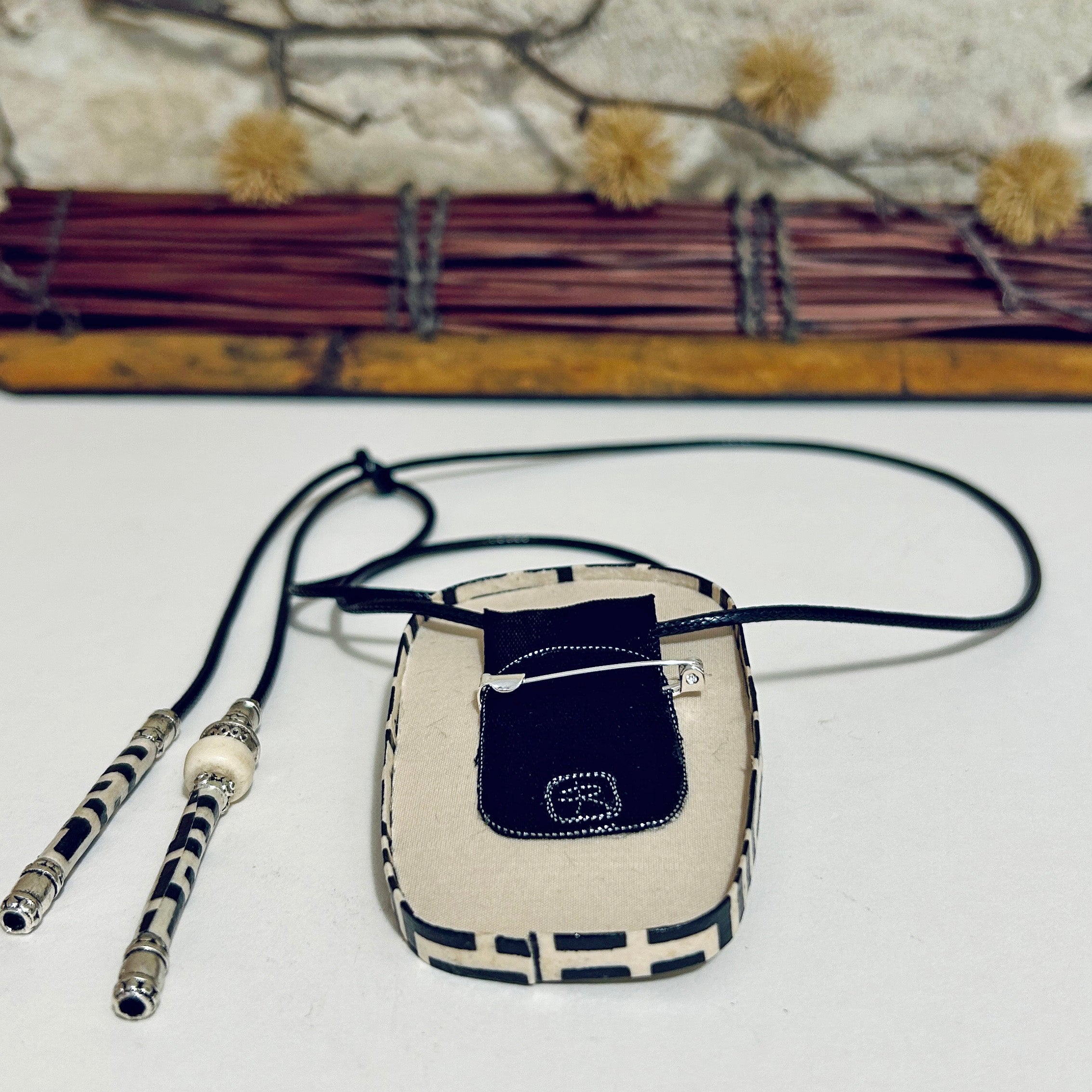 Pendant Necklace Brooch Miniature Kingfisher Collage Art - APE-35