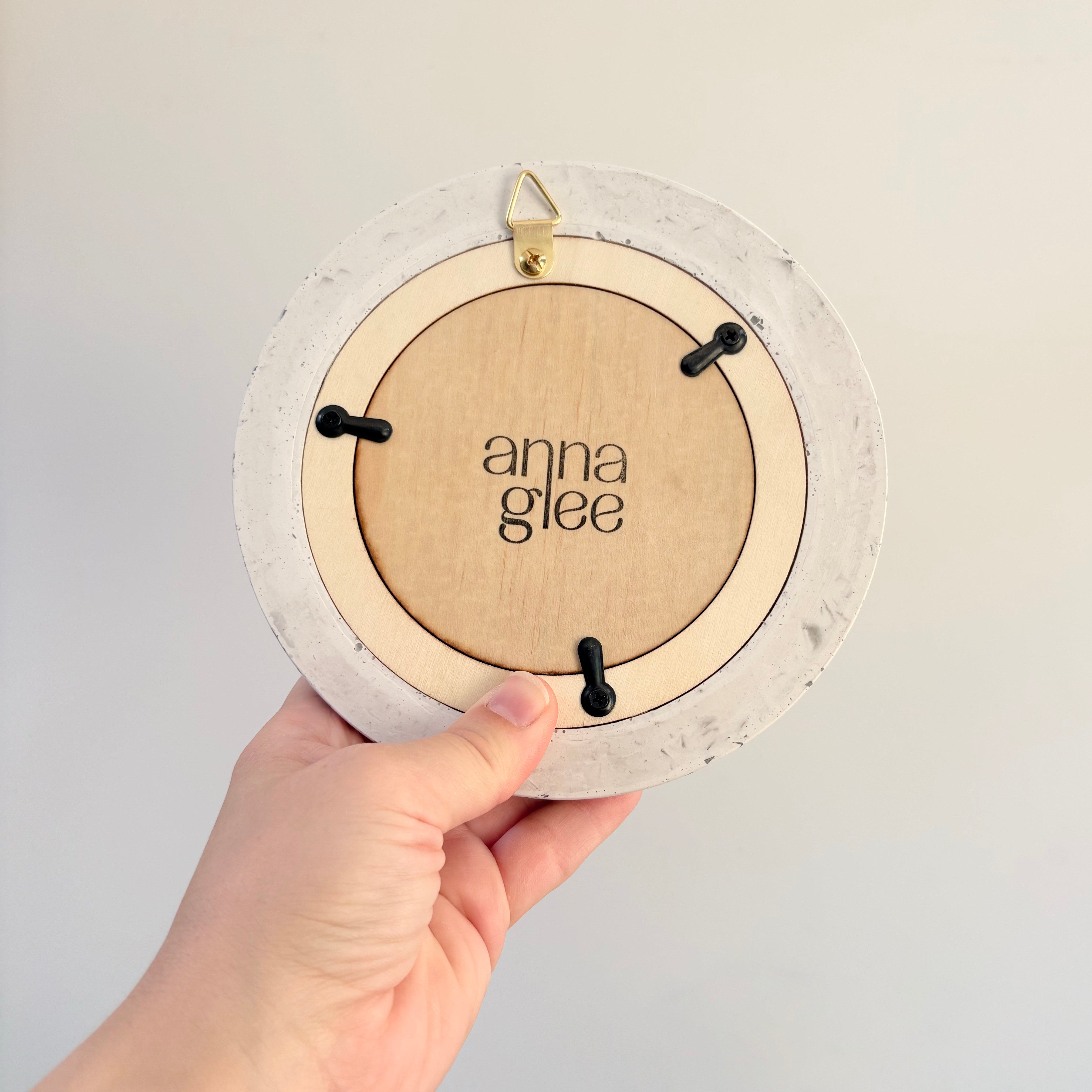 Photo frame, wall hanging Black and white terrazzo pattern