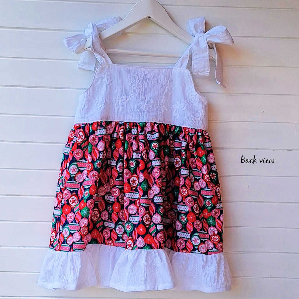 Handmade Girls' Size 3 Christmas Bauble Dress