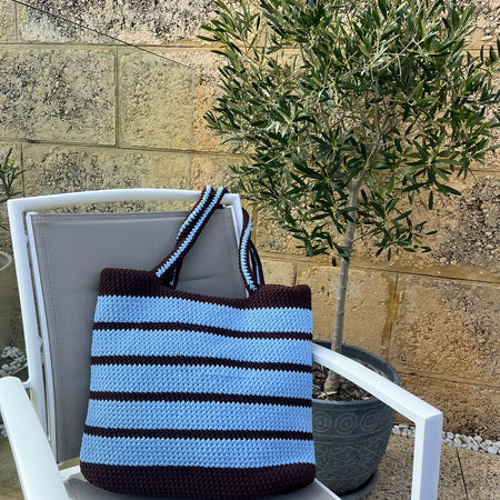 The Everyday Crochet Tote Bag - Iced Mocha