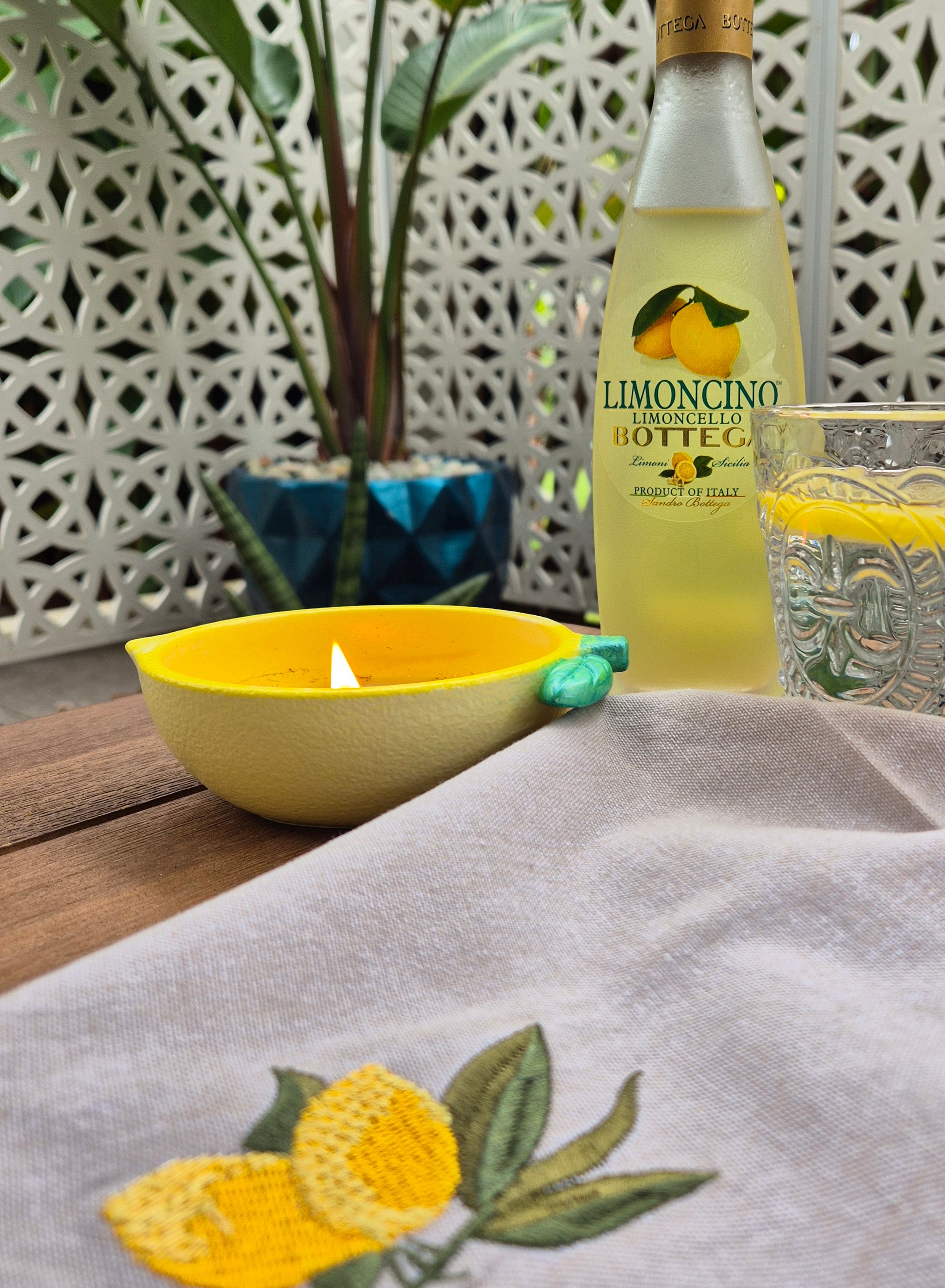 Lemon bowl candle with lemon myrtle fragrance