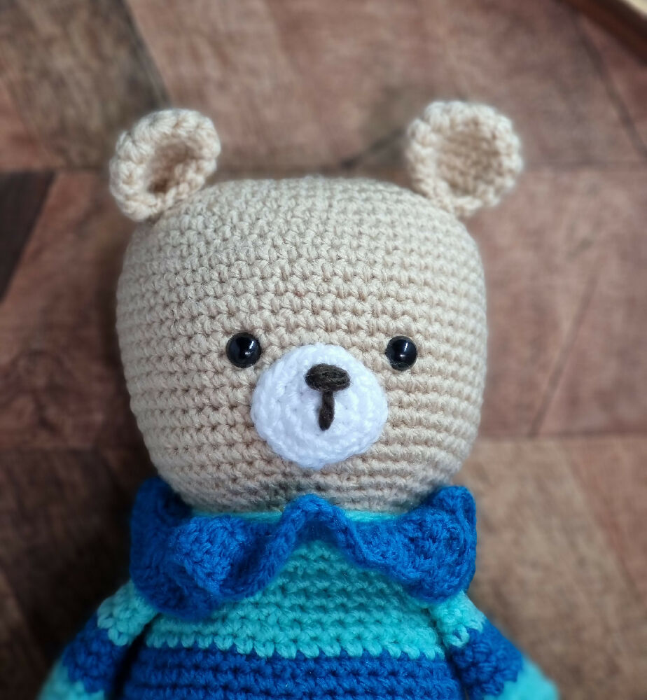 Handmade crochet teddy bear plush toy