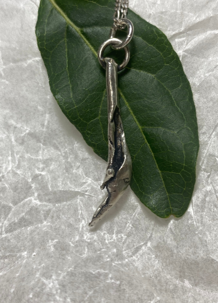 Tidal Pendant – Water Cast Sterling Silver