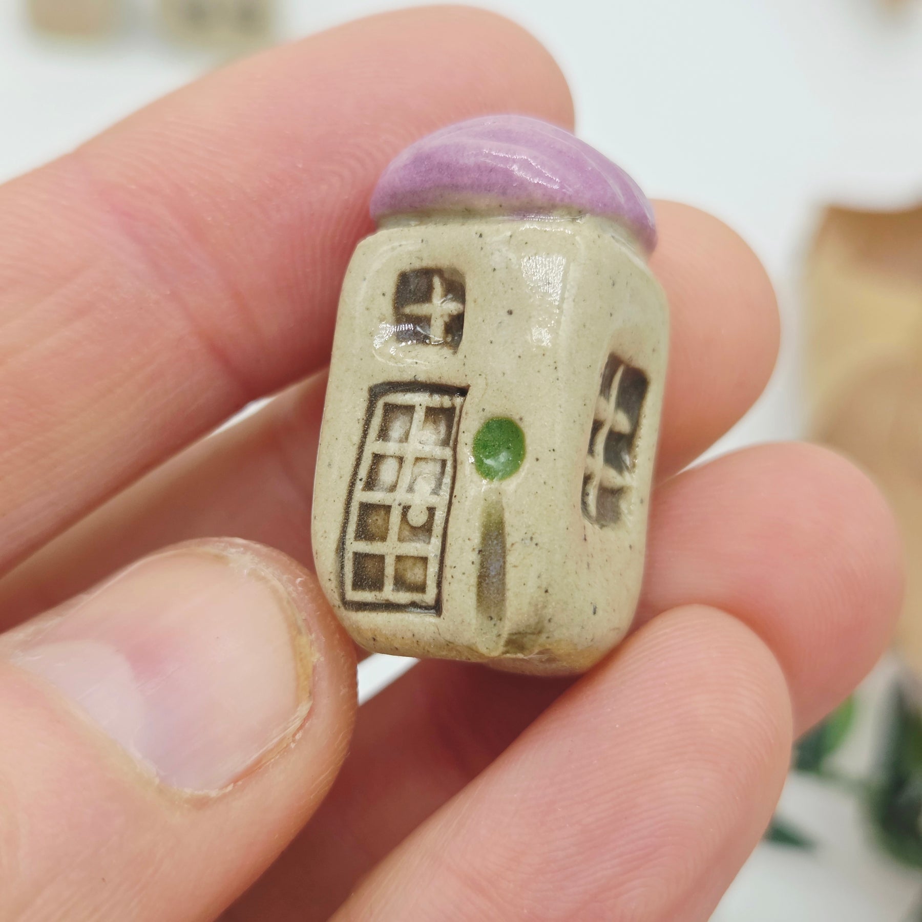 Tiny Ceramic Village - Apple Blossom Court