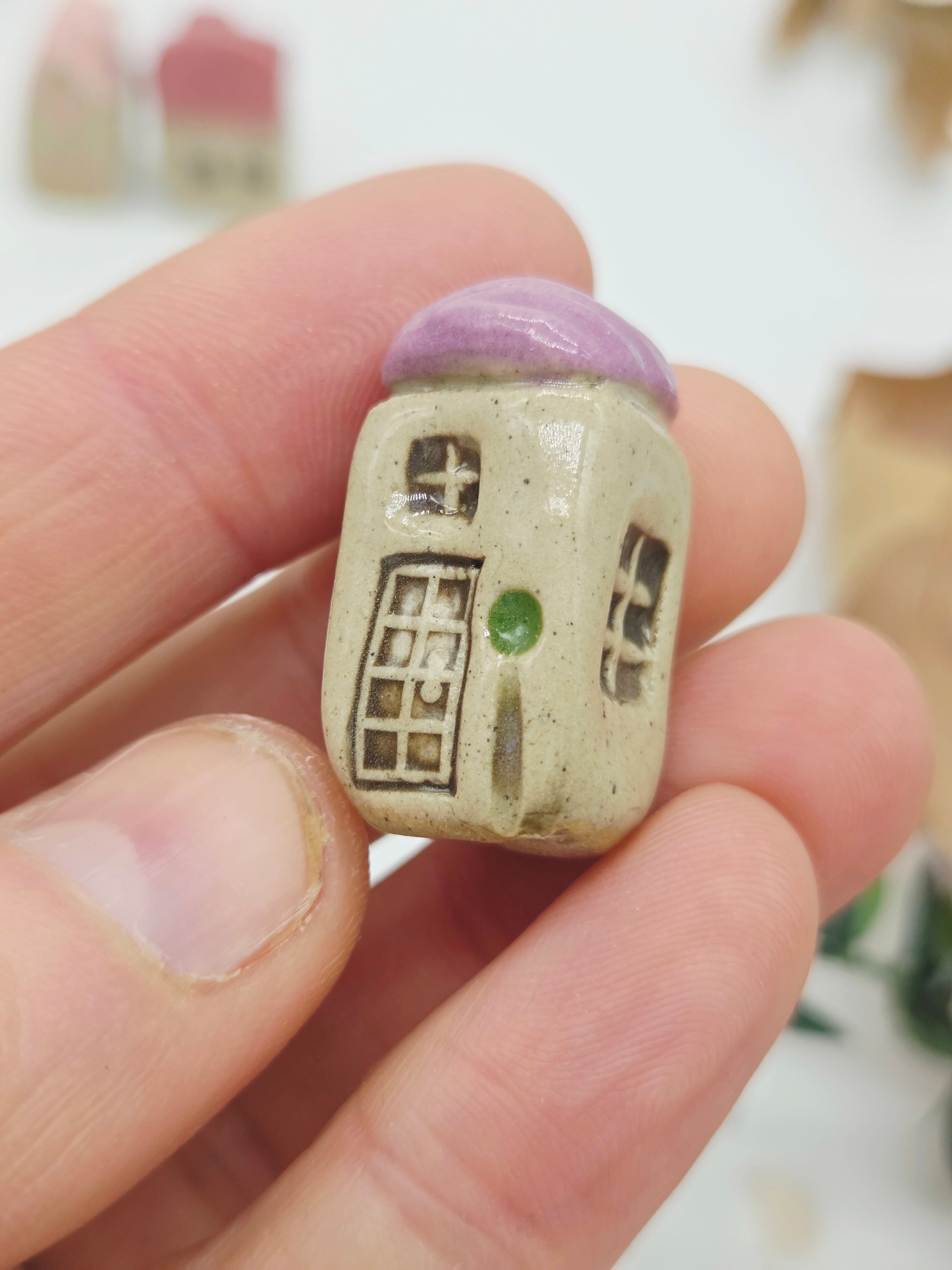 Tiny Ceramic Village - Apple Blossom Court