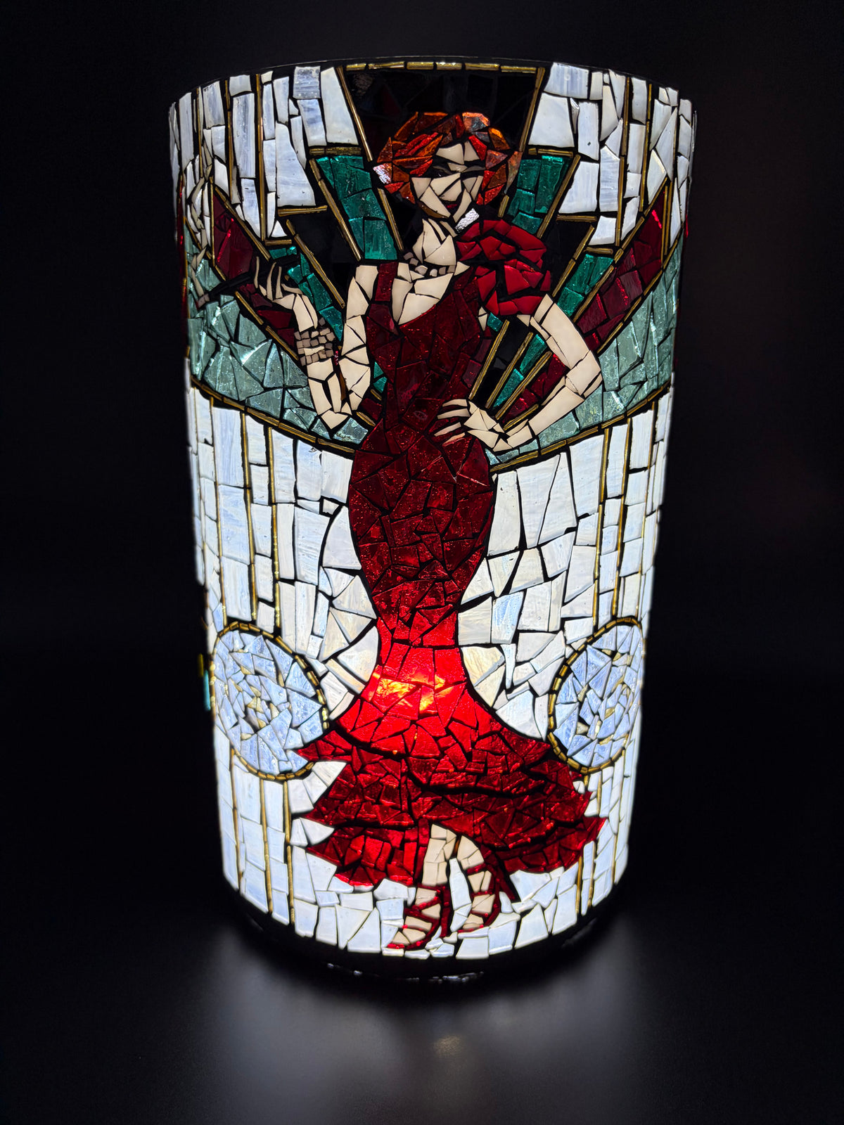 Myrtle – Handmade Art Deco Mosaic Votive