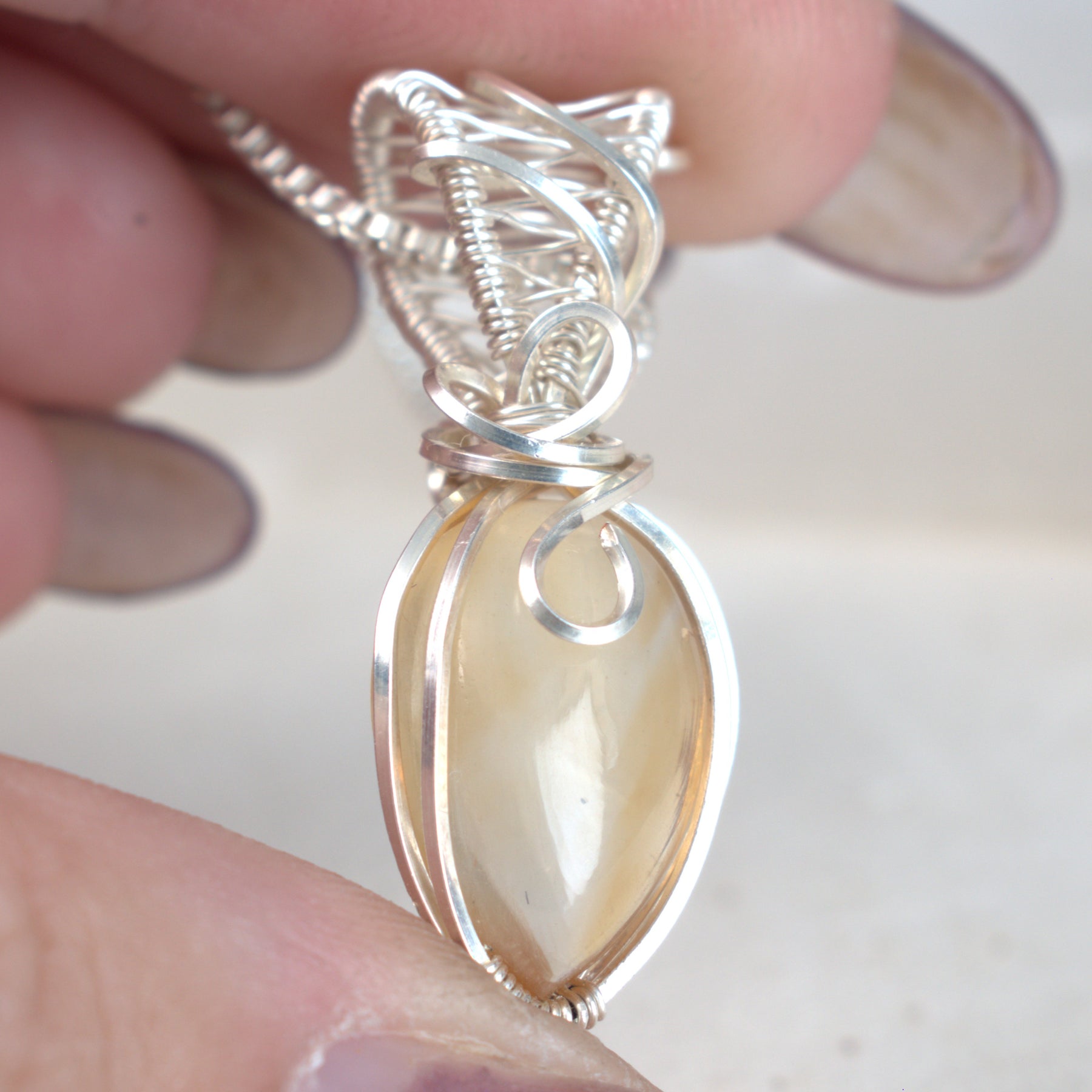 Citrine Keepsake – November Birthstone Silver-Filled Pendant