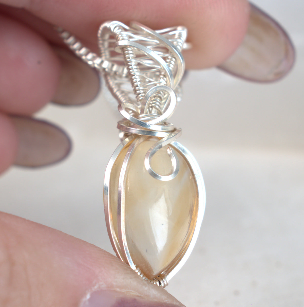 Citrine Keepsake – November Birthstone Silver-Filled Pendant