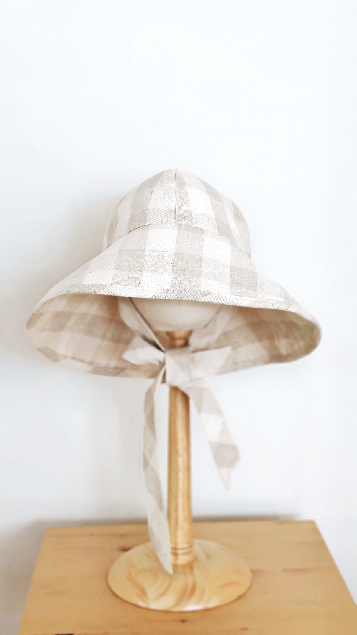 Kids Wide Brim Cotton Summer Sun Hat, Kids Beige Summer Hat
