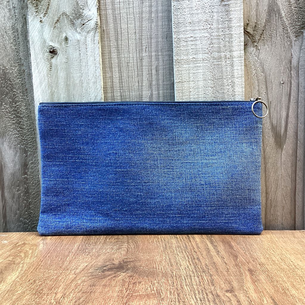 Upcycled Denim Pencil Case – Three Denim Stars