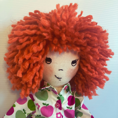 Jo| Soft doll| Handmade Cloth doll with wild hair| 53cm