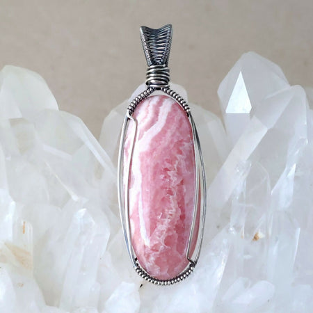 Rhodochrosite Pendant - Handcrafted with Australian Made Sterling Silver