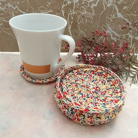 Crochet Coasters & Holder Tray