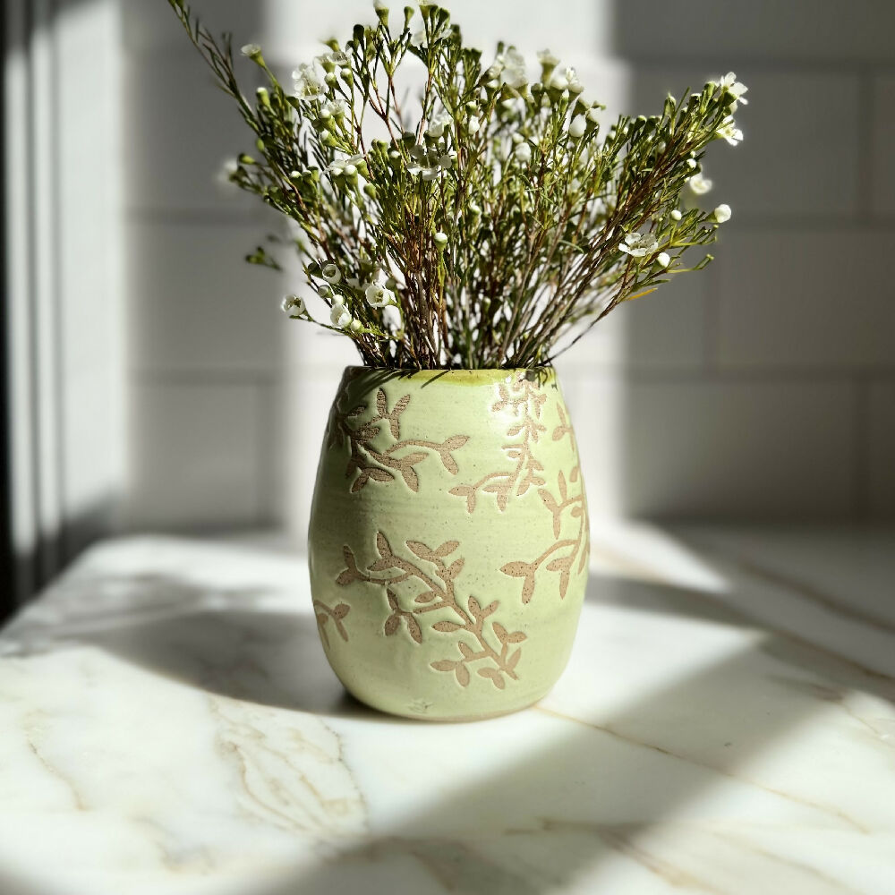 Australian-Ceramic-Pottery-Artist-Ana-Ceramica-Home-Decor-Vases-Verdant-Vine-Vase-Wheel-Thrown-Pottery-Handmade Ceramics